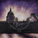 Purple Haze Over London Town I - Original Oil By Mark Braithwaite Oiro £1450