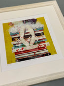 Resting Pointe, Book Print, by Amanda Stratford framed distressed white