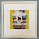 Resting Pointe, Book Print, by Amanda Stratford Framed Distressed White