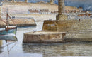 Entrance to Whitby Harbour - Sam Burden ORIGINAL WATERCOLOUR detail