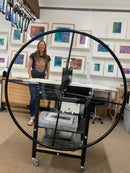 Artist Anna Matyus in her studio