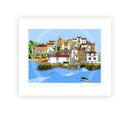Robin Hood's Bay art print by Linda Mellin. A colourful contemporary print of Robin Hood’s Bay on the Yorkshire coast.