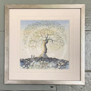 Rooted Hope by Catherine Stephenson Mounted Miniature Framed in pewter cube