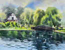 The bridge and pond at York's Rowntree Park