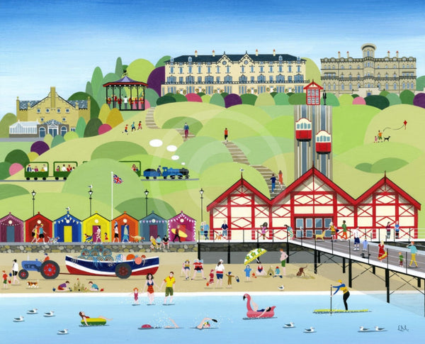 Saltburn, coastal print by Linda Mellin