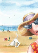 Sandy Selfie Limited Edition Print by Dotty Earl