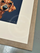 Sausage by Nicky Litchfield Limited Edition Print Limited Edition Print framed 281 almond