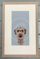 Scruff, Limited Edition Print by Nicky Litchfield - Framed in Almond - Art Print