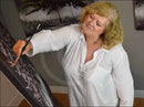 Artist Elaine Mather at work