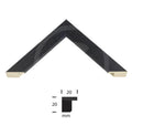Linear Black Band A Wood and Glass Frame 