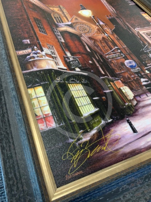 Silent Night, Minster Gates by Mark Braithwaite -Framed Canvas