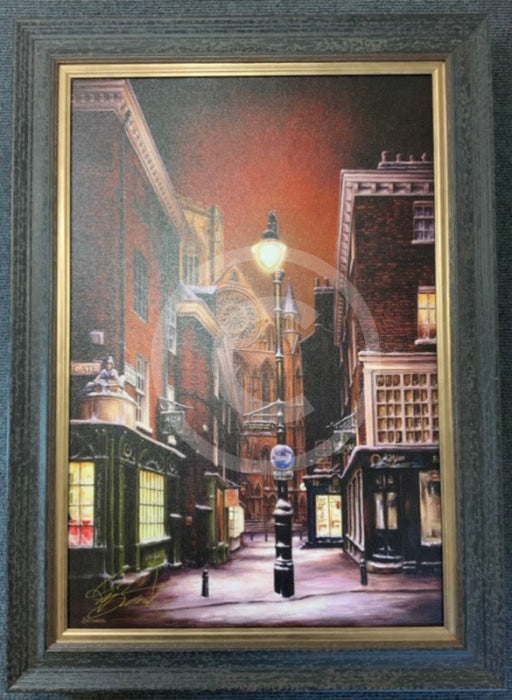 Silent Night, Minster Gates by Mark Braithwaite - Framed Canvas