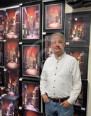 Artist Mark Braithwaite with his Silent Night Collection 