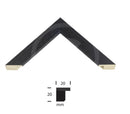 Small Linear Black Band A Frame Wood & Glass
