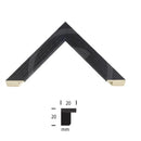 Small Linear Band A Black Frame Wood And Glass