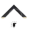 Small Linear Band A Black Frame Wood And Glass