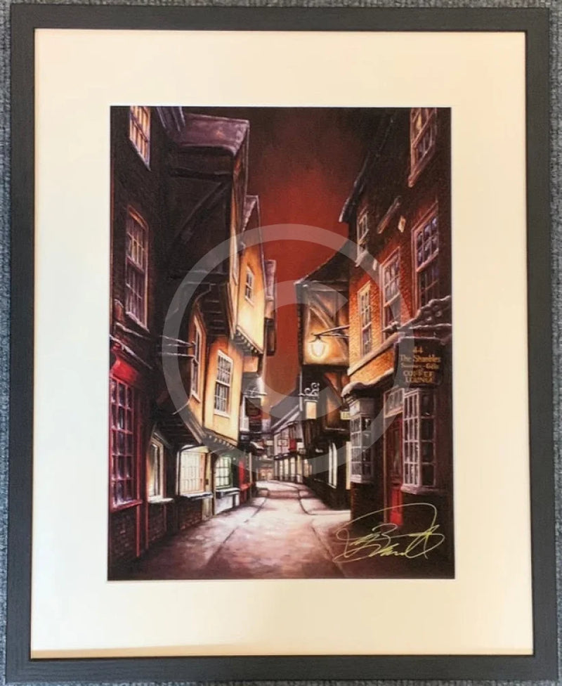 Silent Night, The Shambles by Mark Braithwaite framed 