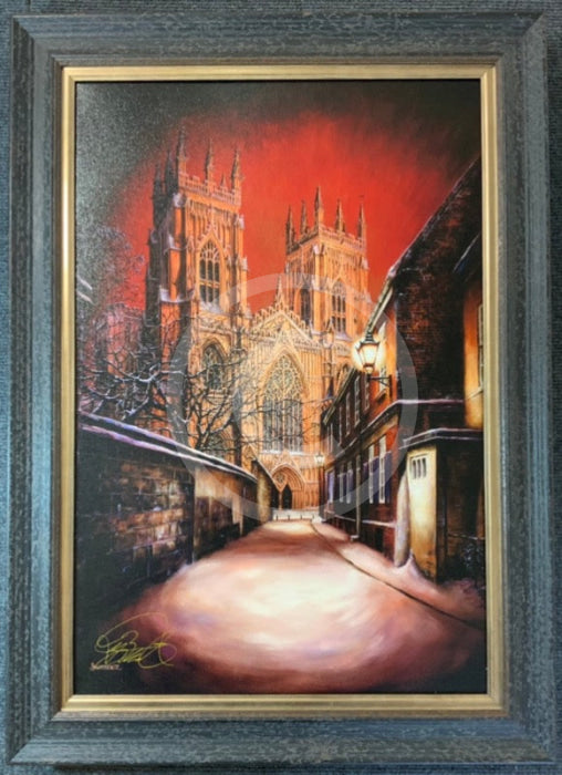 Silent Night, York Minster by Mark Braithwaite - Framed Canvas