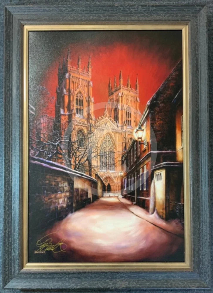 Silent Night, York Minster by Mark Braithwaite - Framed Canvas