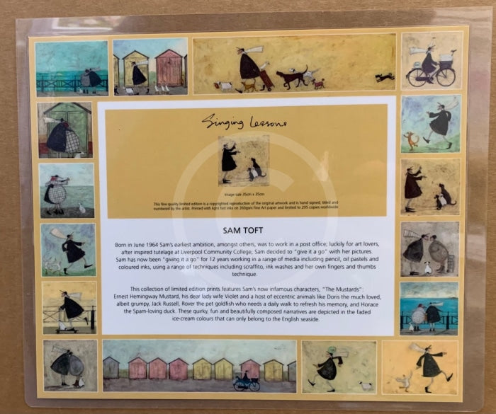 Singing Lessons - Framed Limited Edition SECONDARY MARKET certificate