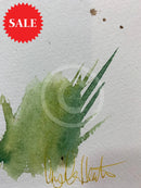 Sitting Hare II ORIGINAL WATERCOLOUR by Angela Hewitt signature detail 