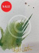 Sitting Hare II ORIGINAL WATERCOLOUR by Angela Hewitt signature detail 