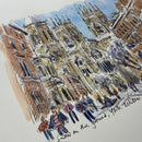 Snow On The Ground, York Minster, Richard Briggs ORIGINAL WATERCOLOUR