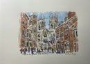 Snow On The Ground, York Minster, Richard Briggs ORIGINAL WATERCOLOUR
