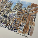 Snow On The Ground, York Minster, Richard Briggs ORIGINAL WATERCOLOUR