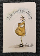 I'll Be Loving You  Always… Miniature ORIGINAL by Sam Toft