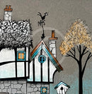 Close Up of Hilltop Haven, an ORIGINAL Mixed Media from Gary Walton, for PAPYRUS