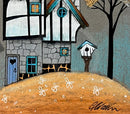 Close Up of Artist Signature in Hilltop Haven, an ORIGINAL Mixed Media from Gary Walton, for PAPYRUS