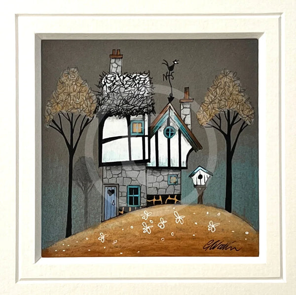 Hilltop Haven, an ORIGINAL Mixed Media from Gary Walton, for PAPYRUS