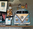 Close up of Artist Signature in  The Camper's Calling, an ORIGINAL Mixed Media from Gary Walton, for PAPYRUS