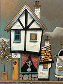 Close up of The Camper's Calling, an ORIGINAL Mixed Media from Gary Walton, for PAPYRUS