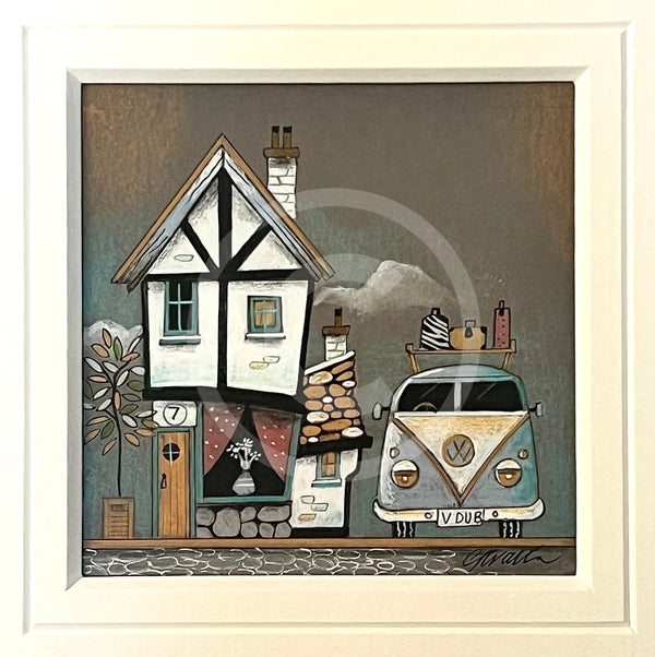 The Camper's Calling, an ORIGINAL Mixed Media from Gary Walton, for PAPYRUS