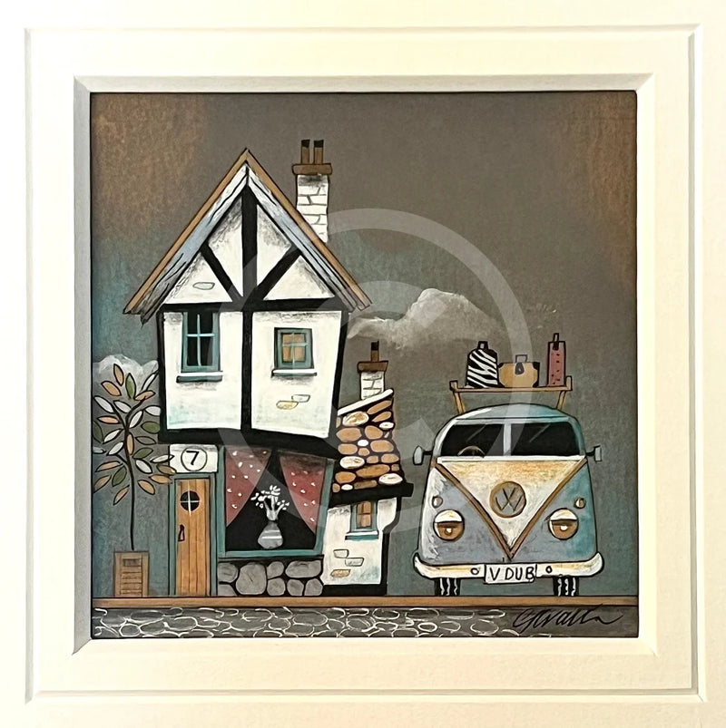 The Camper's Calling, an ORIGINAL Mixed Media from Gary Walton, for PAPYRUS