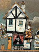 Close up of The Camper's Calling, an ORIGINAL Mixed Media from Gary Walton, for PAPYRUS