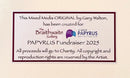 Close up of Certificate of Authenticity for Pierfolk, an ORIGINAL Mixed Media from Gary Walton, for PAPYRUS