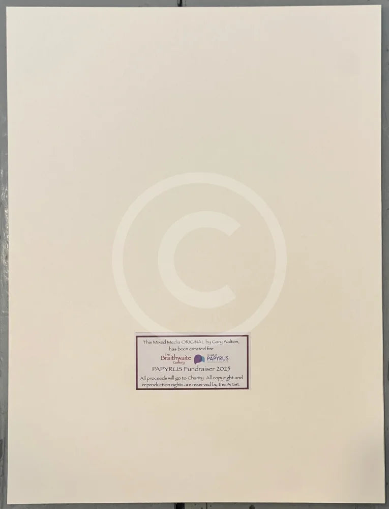 Certificate of Authenticity for Pierfolk, an ORIGINAL Mixed Media from Gary Walton, for PAPYRUS
