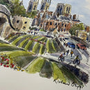 A Stroll Along The City Walls York Richard Briggs Original Watercolour
