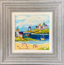 Evening At The Beach (9.5 x 9.5 ") ORIGINAL PAINTING by Rozanne Bell