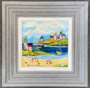 Evening At The Beach (9.5 x 9.5 ") ORIGINAL PAINTING by Rozanne Bell