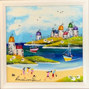 Evening At The Beach (9.5 x 9.5 ") ORIGINAL PAINTING by Rozanne Bell