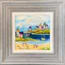Evening At The Beach (9.5 x 9.5 ") ORIGINAL PAINTING by Rozanne Bell