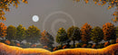 Autumn Fields In Moonlight  - ORIGINAL Landscape Painting by John Russell