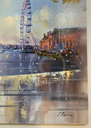 London Eye In Autumn ORIGINAL PAINTING by Joe Bowe