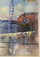 London Eye In Autumn ORIGINAL PAINTING by Joe Bowe