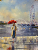 London Eye In Autumn ORIGINAL PAINTING by Joe Bowe