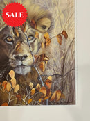 Autumn King, Limited Edition Wildlife Big Cat Lion Print by Lyndsey Selley